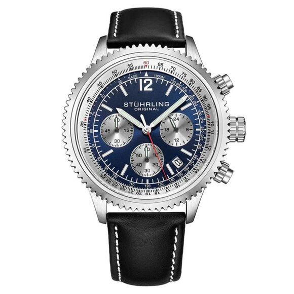 Stuhrling Men's Monaco Blue Dial Watch - 669.02